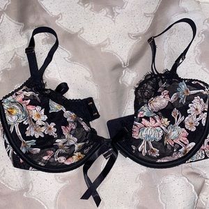 Unlined Floral Bra